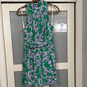 Lilly Pulitzer Green and Purple Floral Romper
